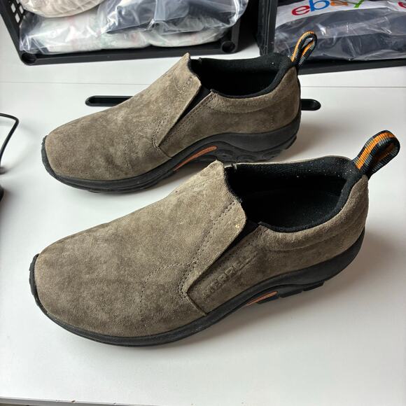 Merrell Jungle Moc Gunsmoke Suede Leather Slip On Performance Shoe Women’s 8.5 - Picture 7 of 11